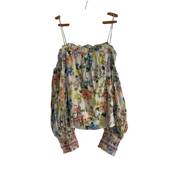 Alice + Olivia Tereza Floral Romantic Cottagecore Feminine Top Medium - Picture 6 of 11